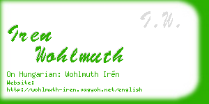 iren wohlmuth business card