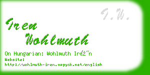 iren wohlmuth business card